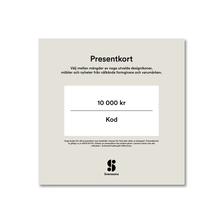 Digitalt presentkort - 10 000:- - Presentkort