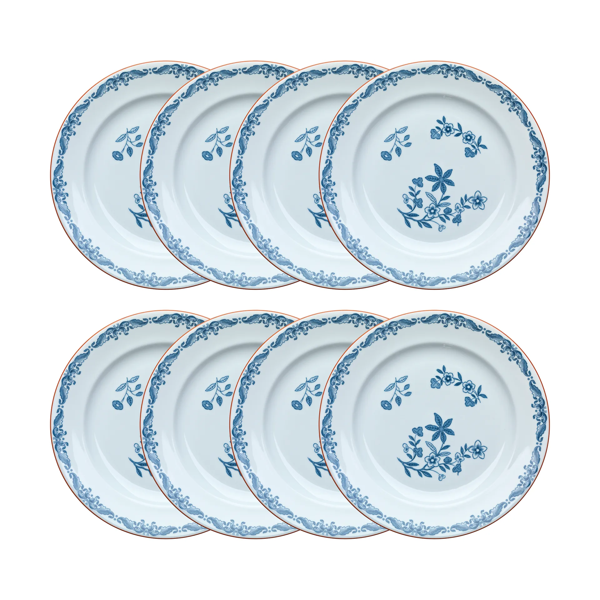 Ostindia flat tallrik Ø27 cm 8-pack – Blå Rörstrand