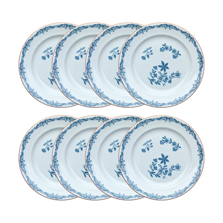 Ostindia flat tallrik Ø27 cm 8-pack – Blå - Rörstrand