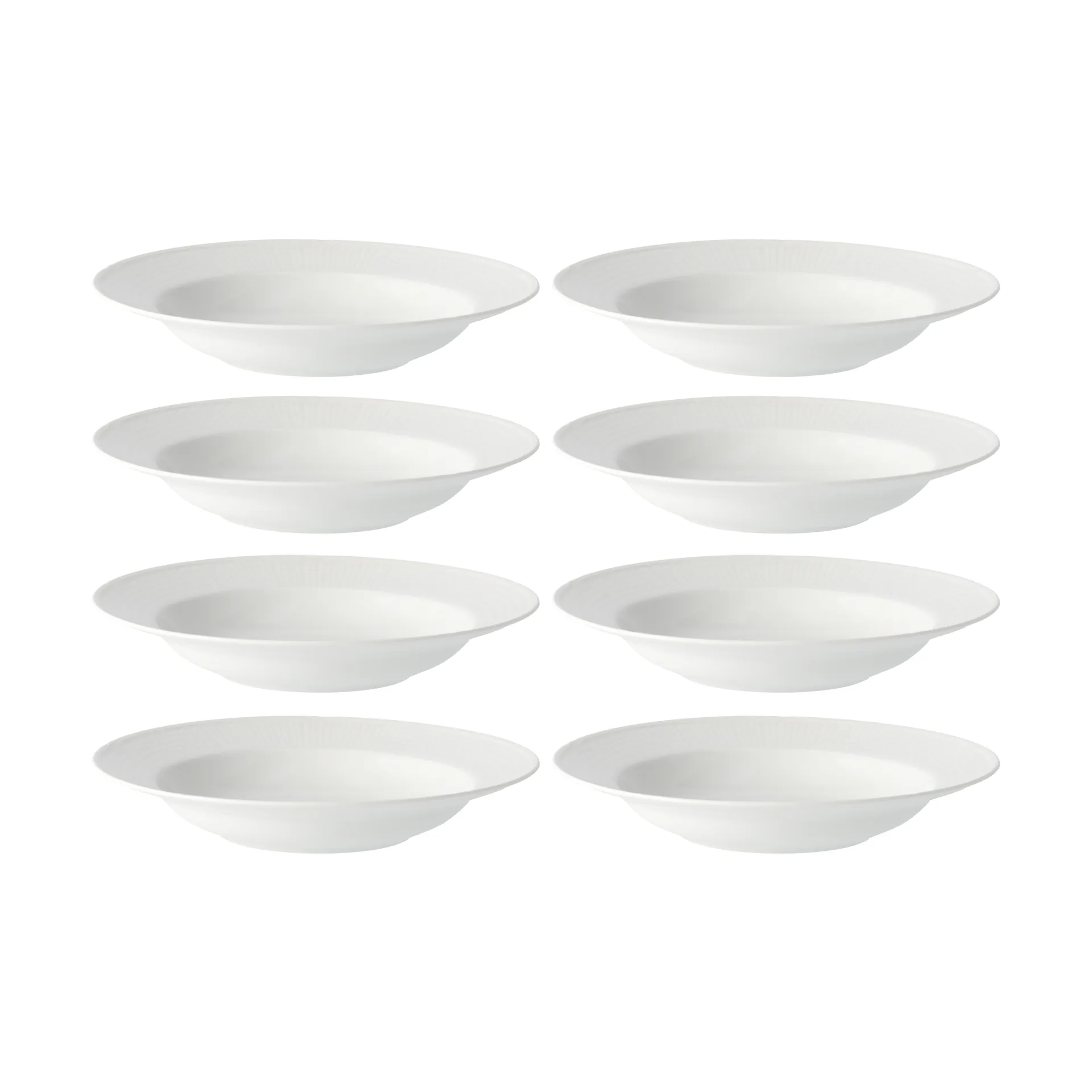 Swedish Grace djup tallrik Ø25 cm 8-pack - Snö (vit) Rörstrand
