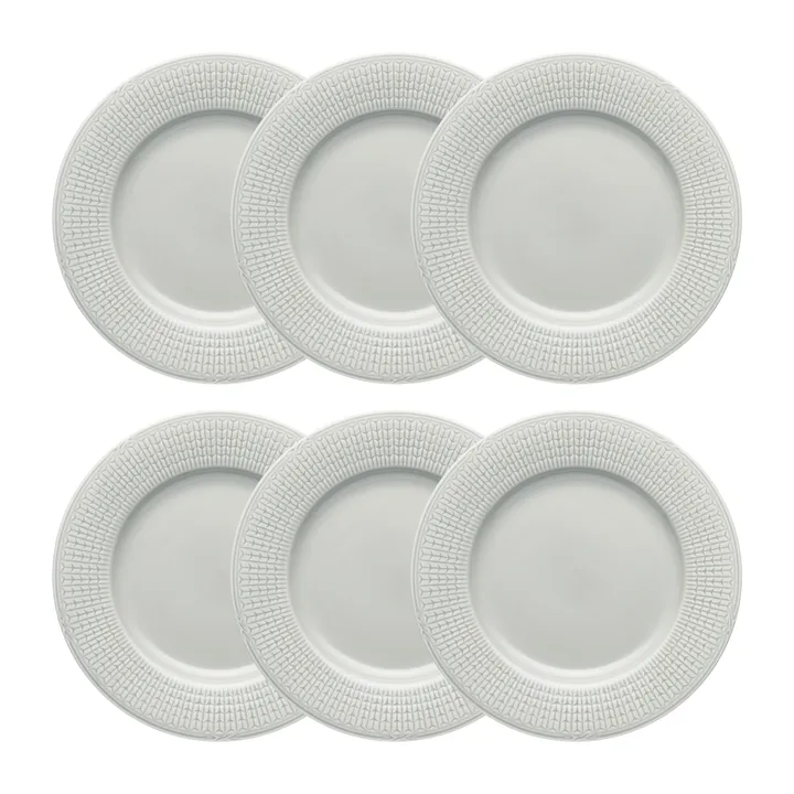 Swedish Grace tallrik Ø24 cm 6-pack Dimma (grå) - Rörstrand