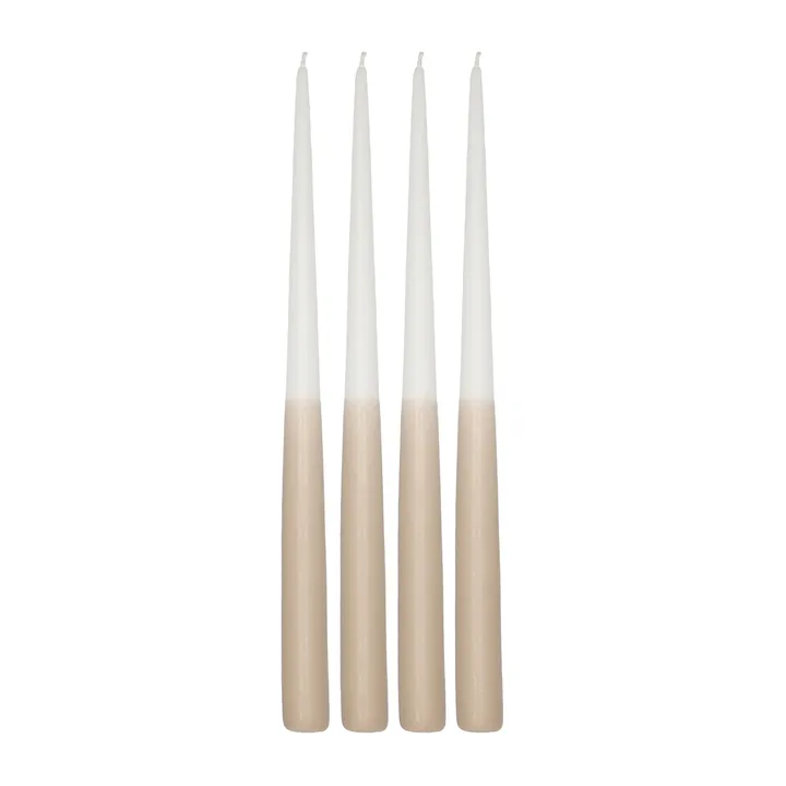 Affinity antikljus tvåfärgade 4-pack 32cm - White-sand - Scandi Essentials