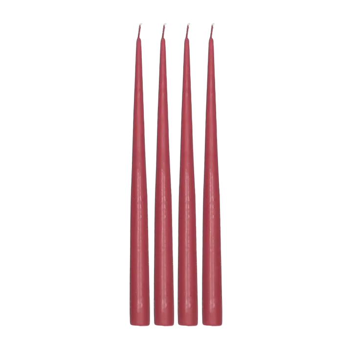 Atmosphere antikljus 4-pack 32 cm - Dark red - Scandi Essentials