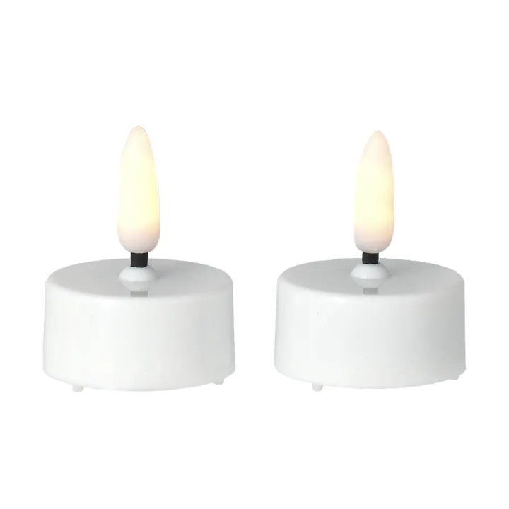 Bright värmeljus LED Ø3,8 cm 2-pack - White - Scandi Essentials