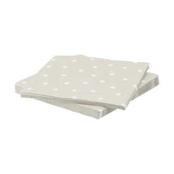 Fine dots pappersservett - Vit-beige, 20‑pack, 33×33 cm - Scandi Essentials