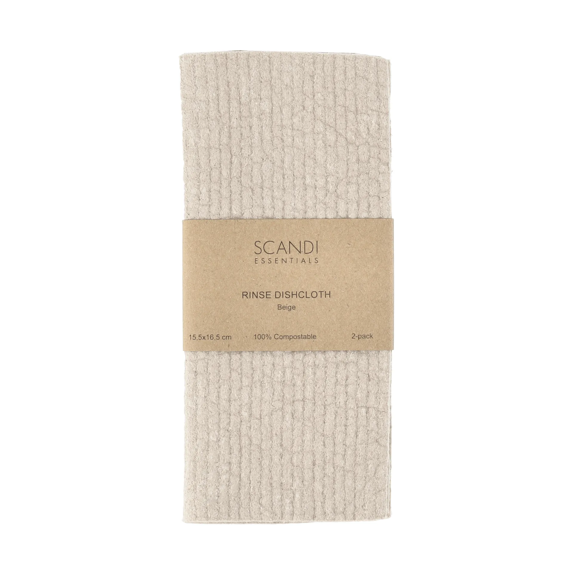 Rinse disktrasa, Beige, 2-pack Scandi Essentials