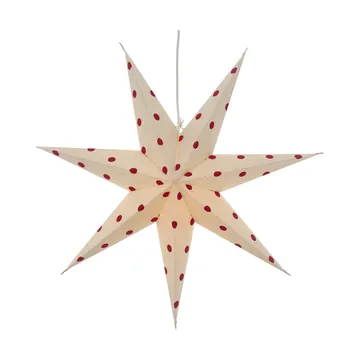 Bare adventsstjärna vit-rödprickig - 60 cm - Scandi Living