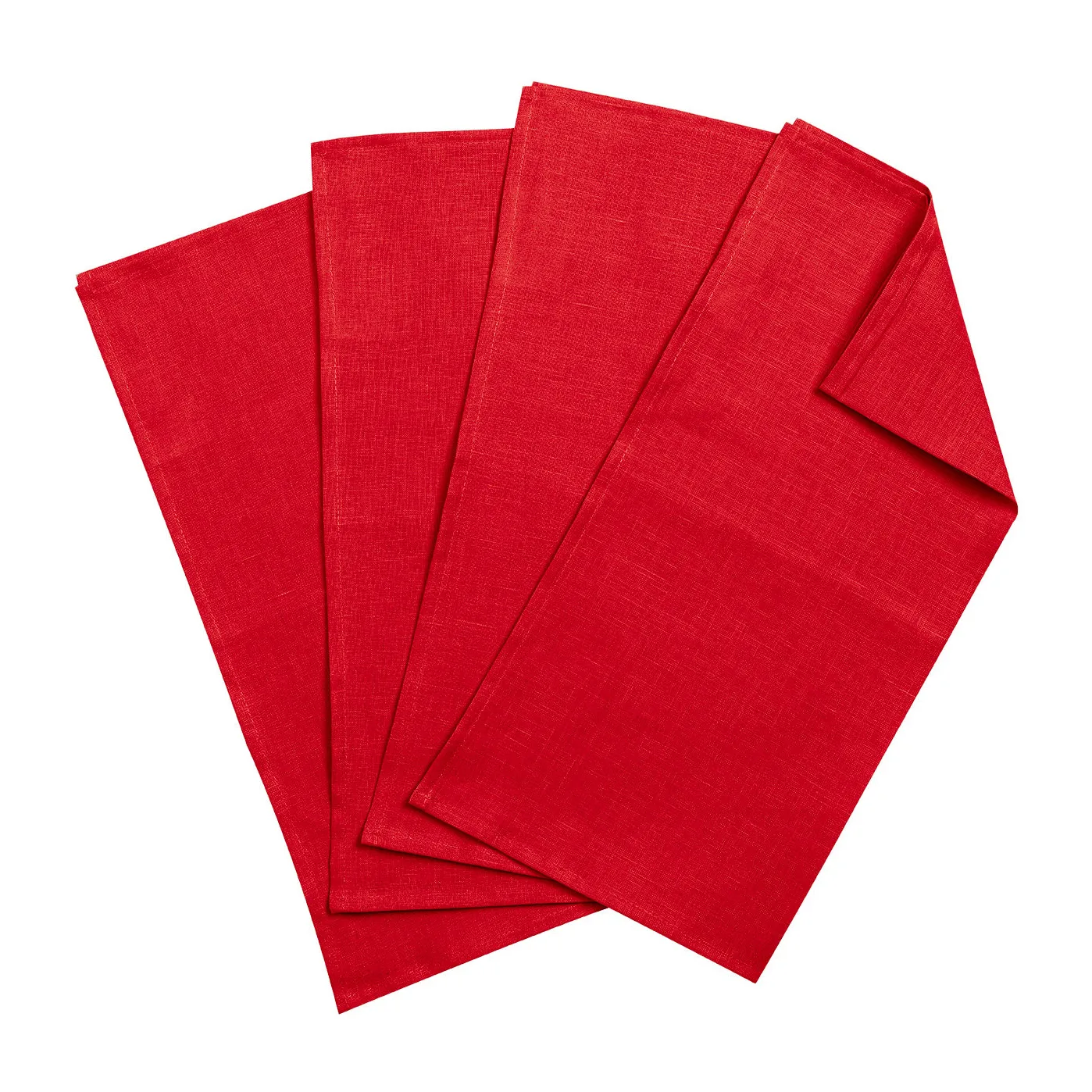 Clean linneservetter 45x45 cm 4-pack, Red Scandi Living