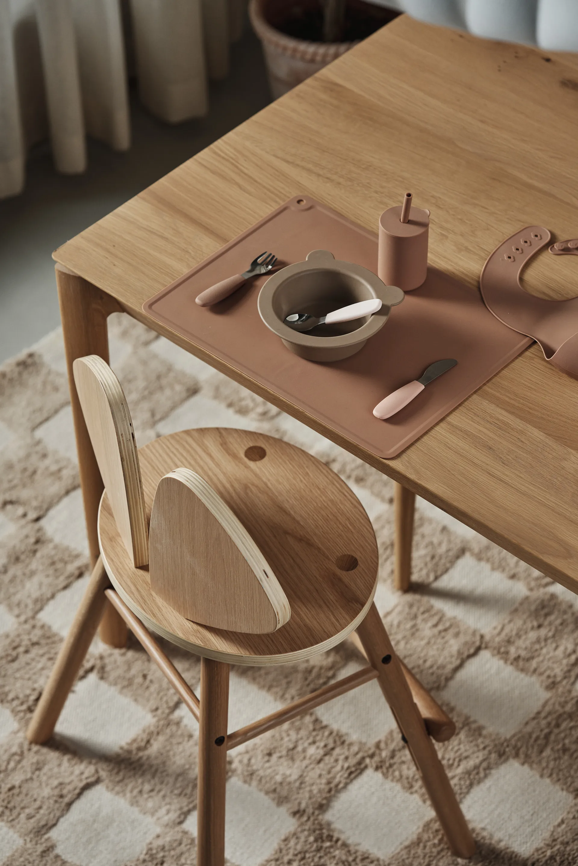 Dine bestickset silikon 3 delar, Blush Scandi Living