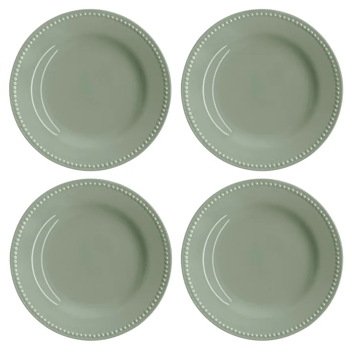 Dots assiett 22 cm 4-pack - Grön - Scandi Living