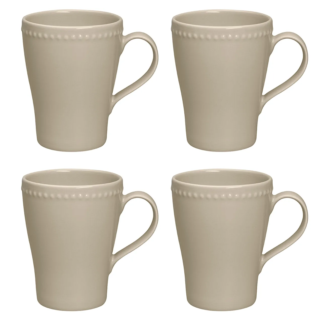Dots mugg 35 cl 4-pack, Beige Scandi Living
