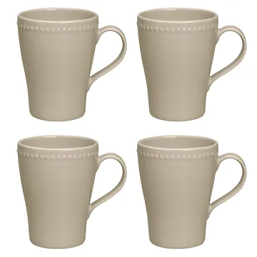 Dots mugg 35 cl 4-pack - Beige - Scandi Living