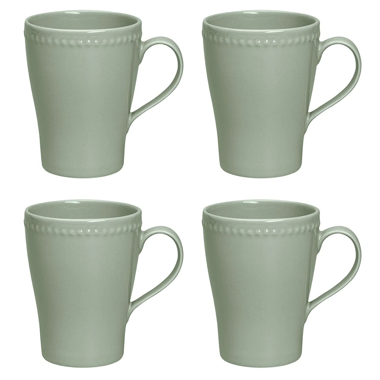 Dots mugg 35 cl 4-pack, Grön Scandi Living