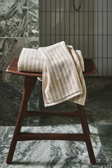Drift badhandduk 70x140 cm - Beige-vit - Scandi Living