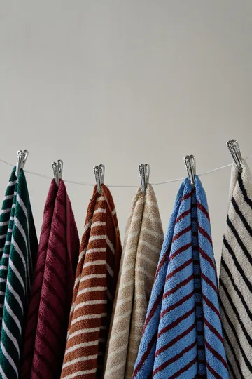 Drift badhanddukar 100x150 cm 2-pack - Blå-röd - Scandi Living