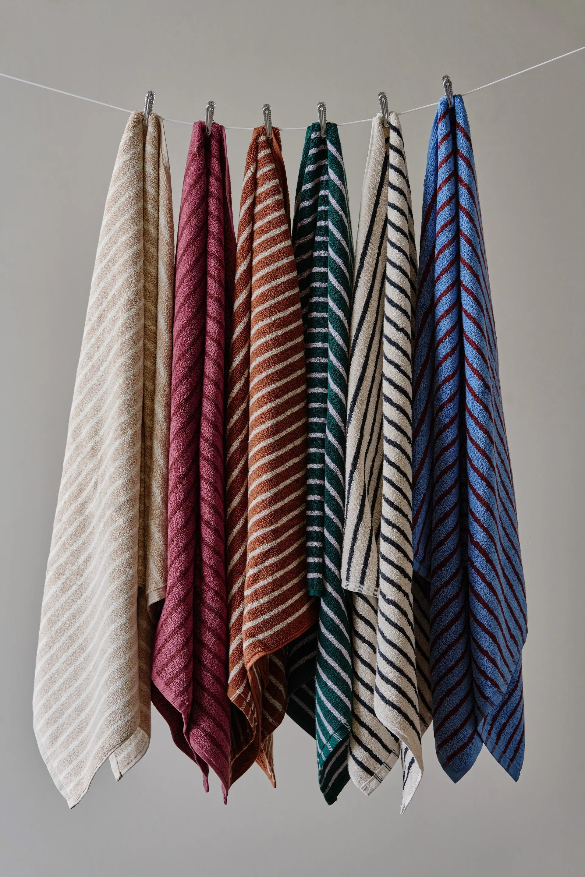 Drift badhanddukar 100x150 cm 2-pack - Blå-röd Scandi Living