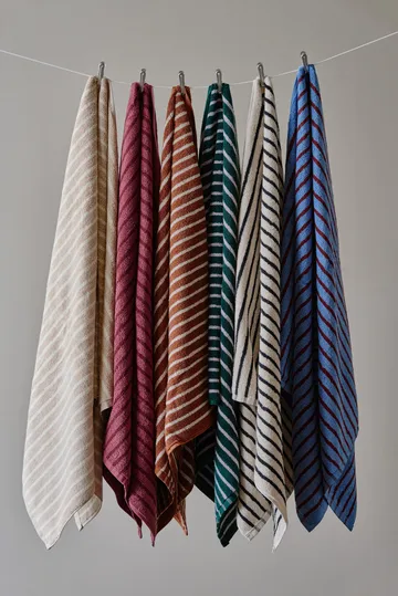 Drift badhanddukar 100x150 cm 2-pack - Brun-vit - Scandi Living