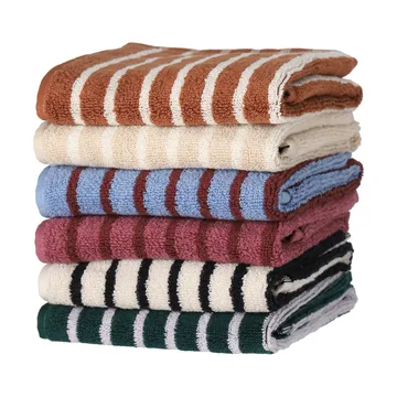 Drift handduk 30x50 cm - Vit-svart - Scandi Living