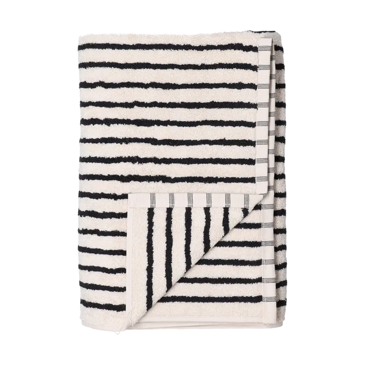 Drift handduk 50x70 cm - Vit-svart - Scandi Living