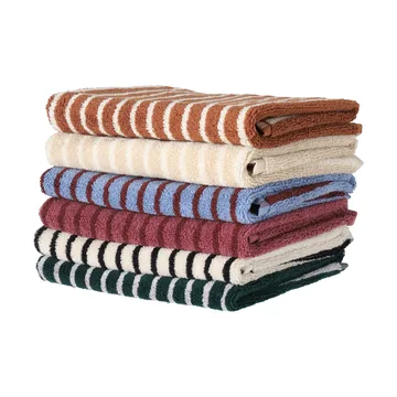 Drift handduk 50x70 cm - Vit-svart - Scandi Living