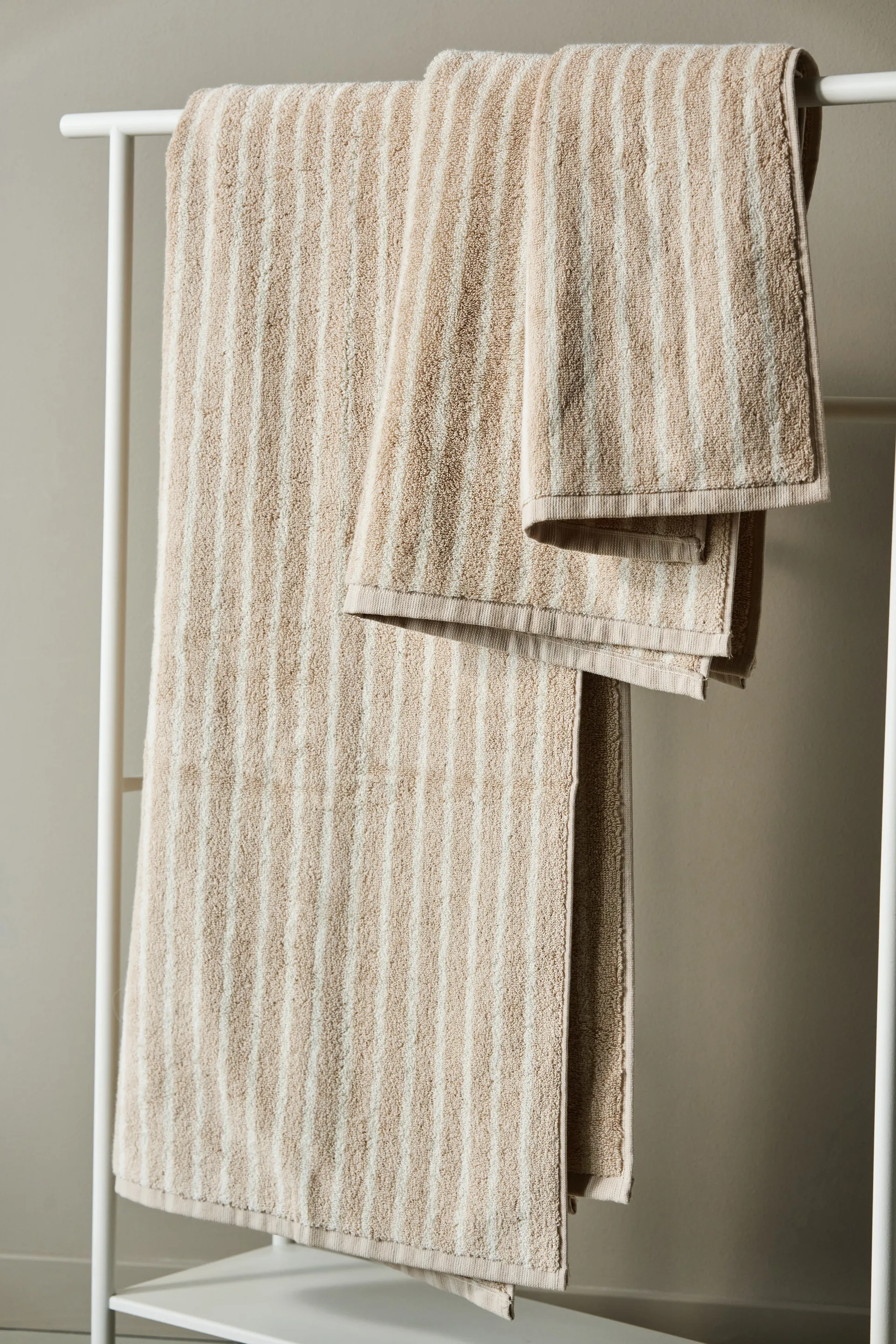 Drift handduksset 4 delar - Beige-vit Scandi Living