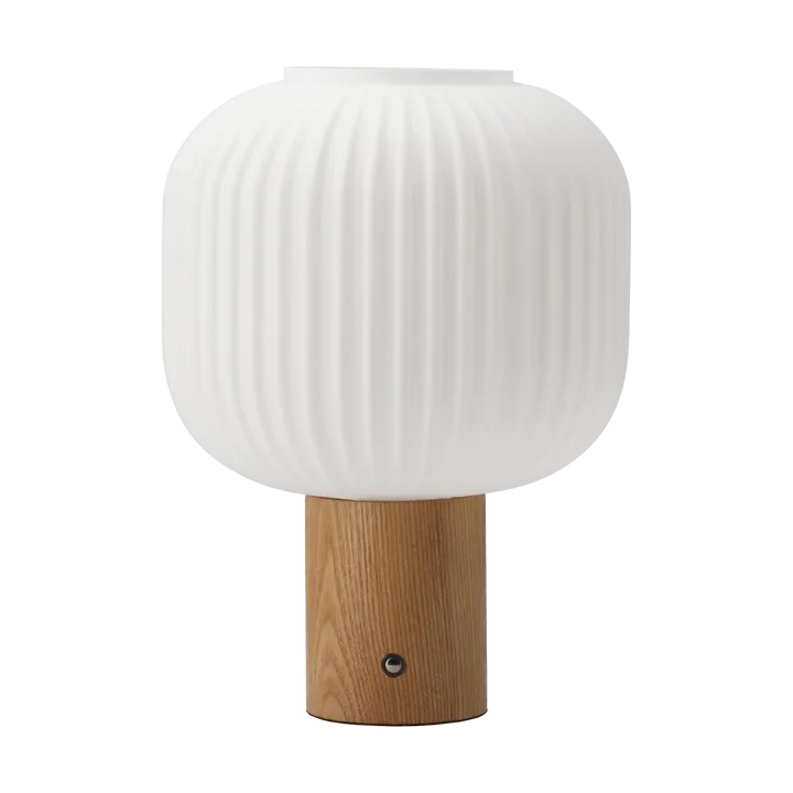 Fair portabel bordslampa - Frostat glas-ask - Scandi Living