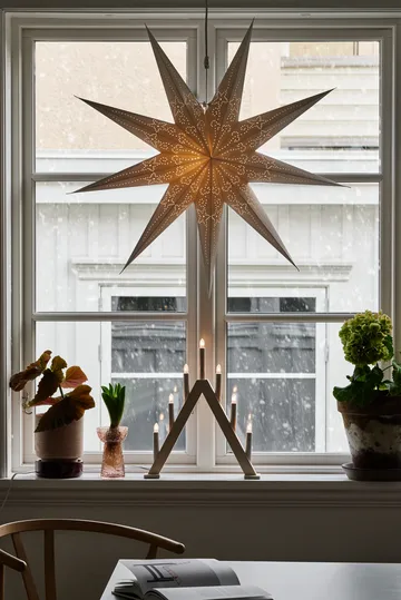 Folk adventsstjärna - Vit, Ø80 cm - Scandi Living