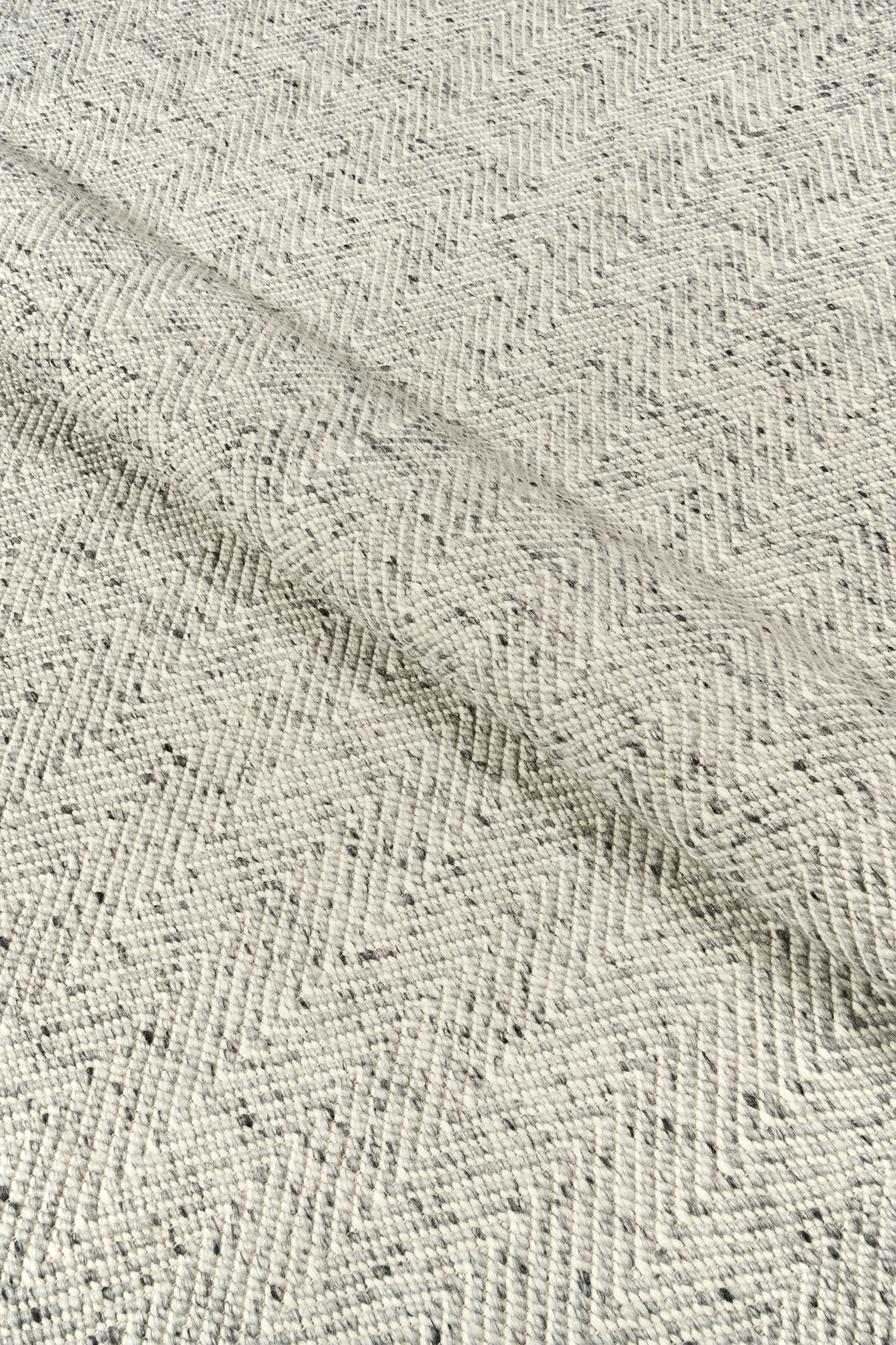 Furrow ullmatta naturvit/grå, 200x300 cm Scandi Living