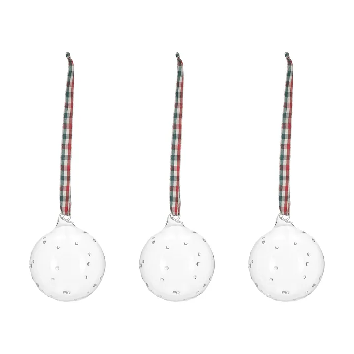 Grace julgranskula med rosett 3-pack - Grön - Scandi Living