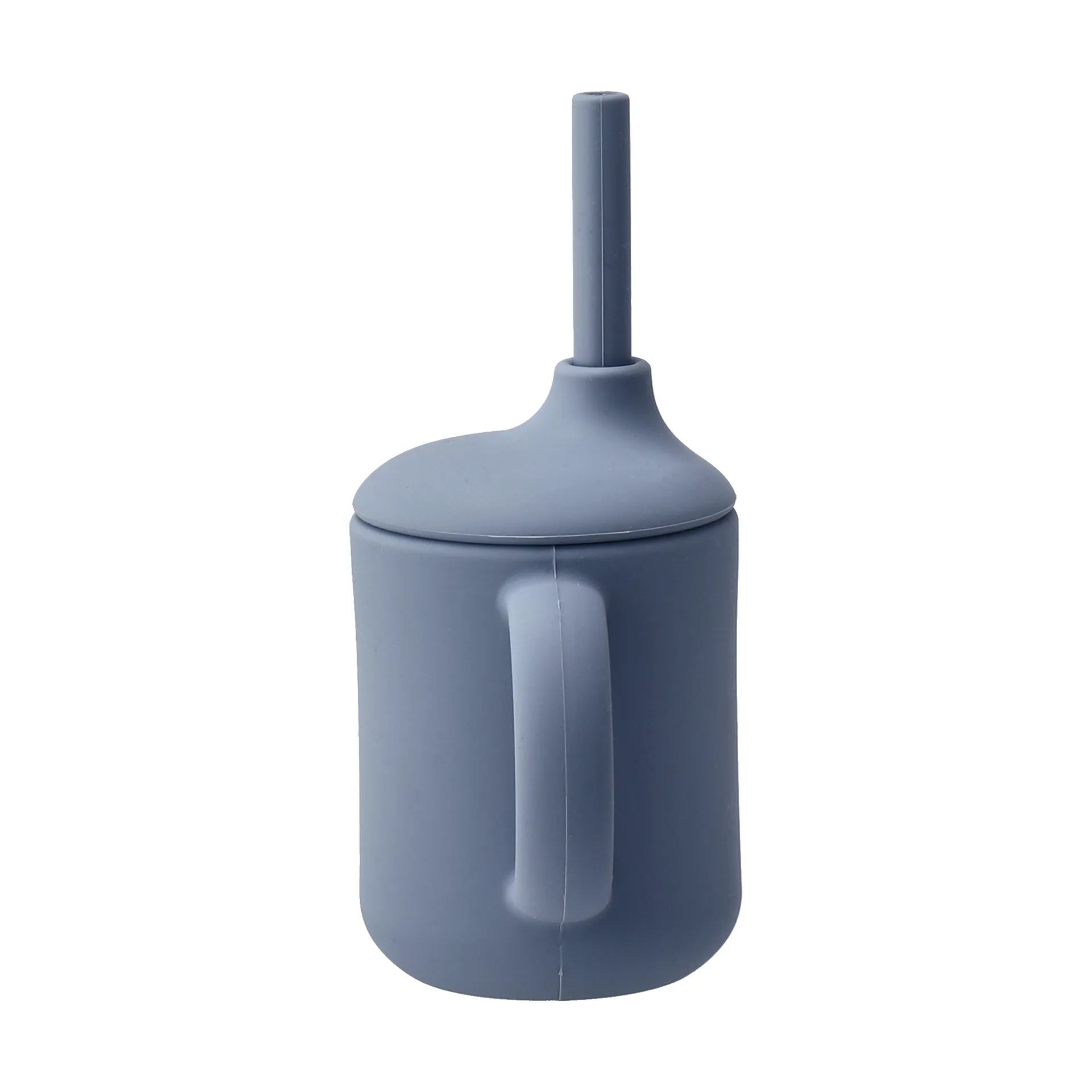 Idun mugg med sugrör silikon 120 ml, Blue Scandi Living
