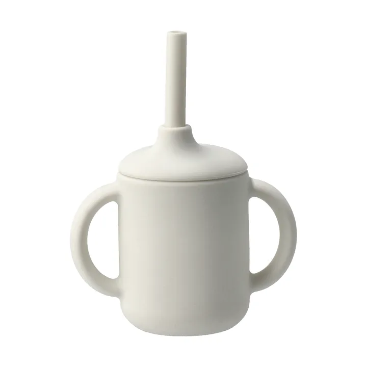 Idun mugg med sugrör silikon 120 ml - Vanilla - Scandi Living
