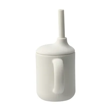 Idun mugg med sugrör silikon 120 ml - Vanilla - Scandi Living