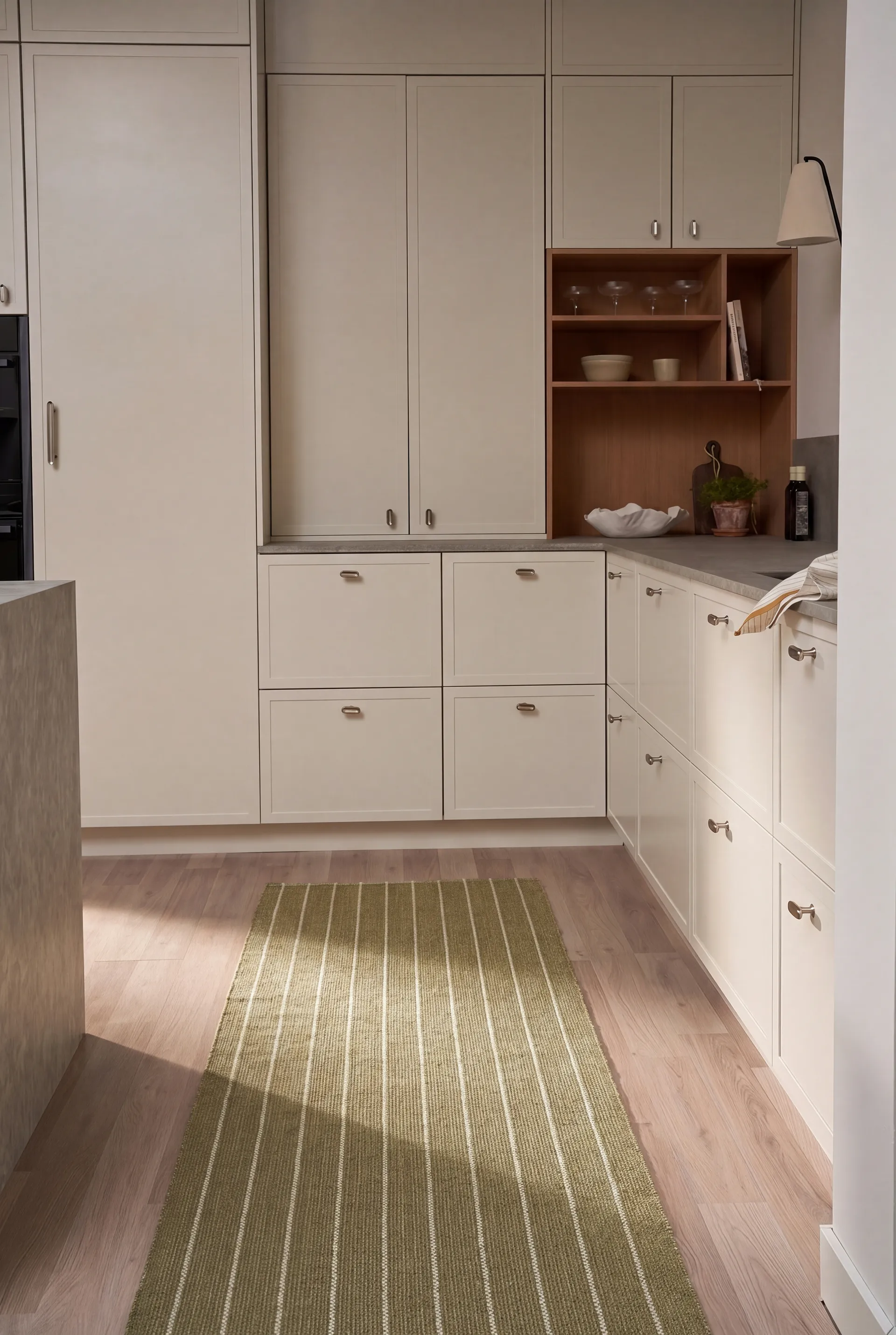 Lane gångmatta, Olive green, 70x250 cm Scandi Living