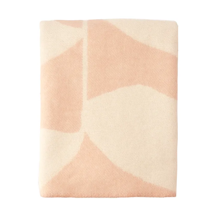 Leaf ullpläd 130x170 cm - Peach - Scandi Living