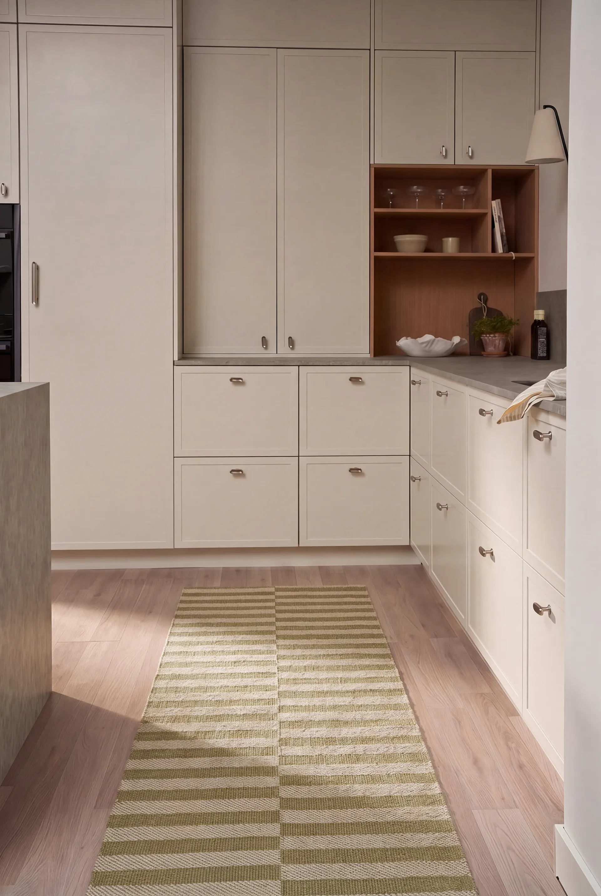 Path gångmatta, Olive green, 70x150 cm Scandi Living