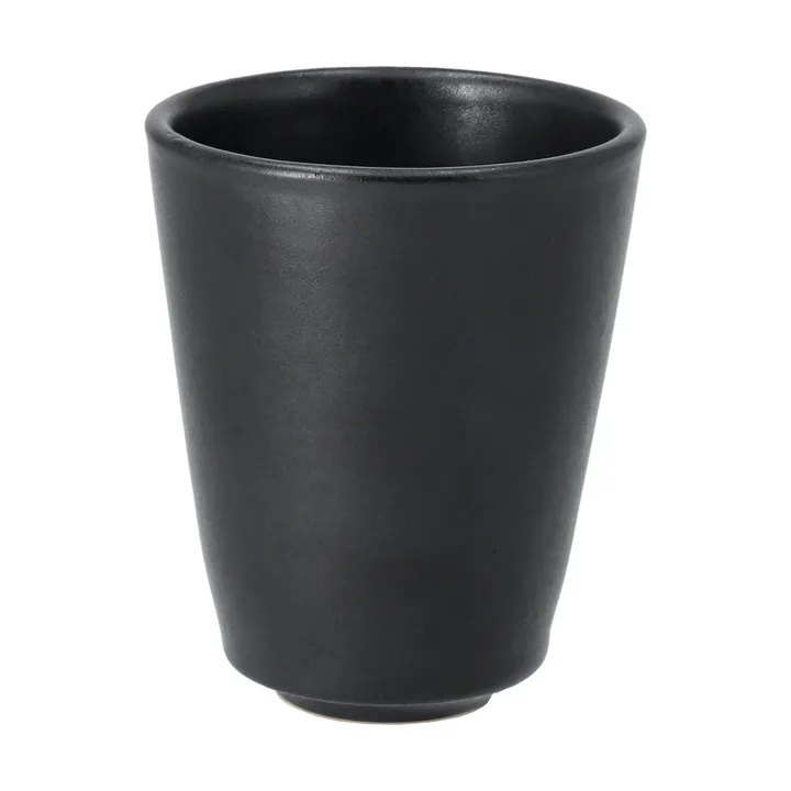 Terra cappuccinokopp - Svart stengods, 14,5 cl - Scandi Living