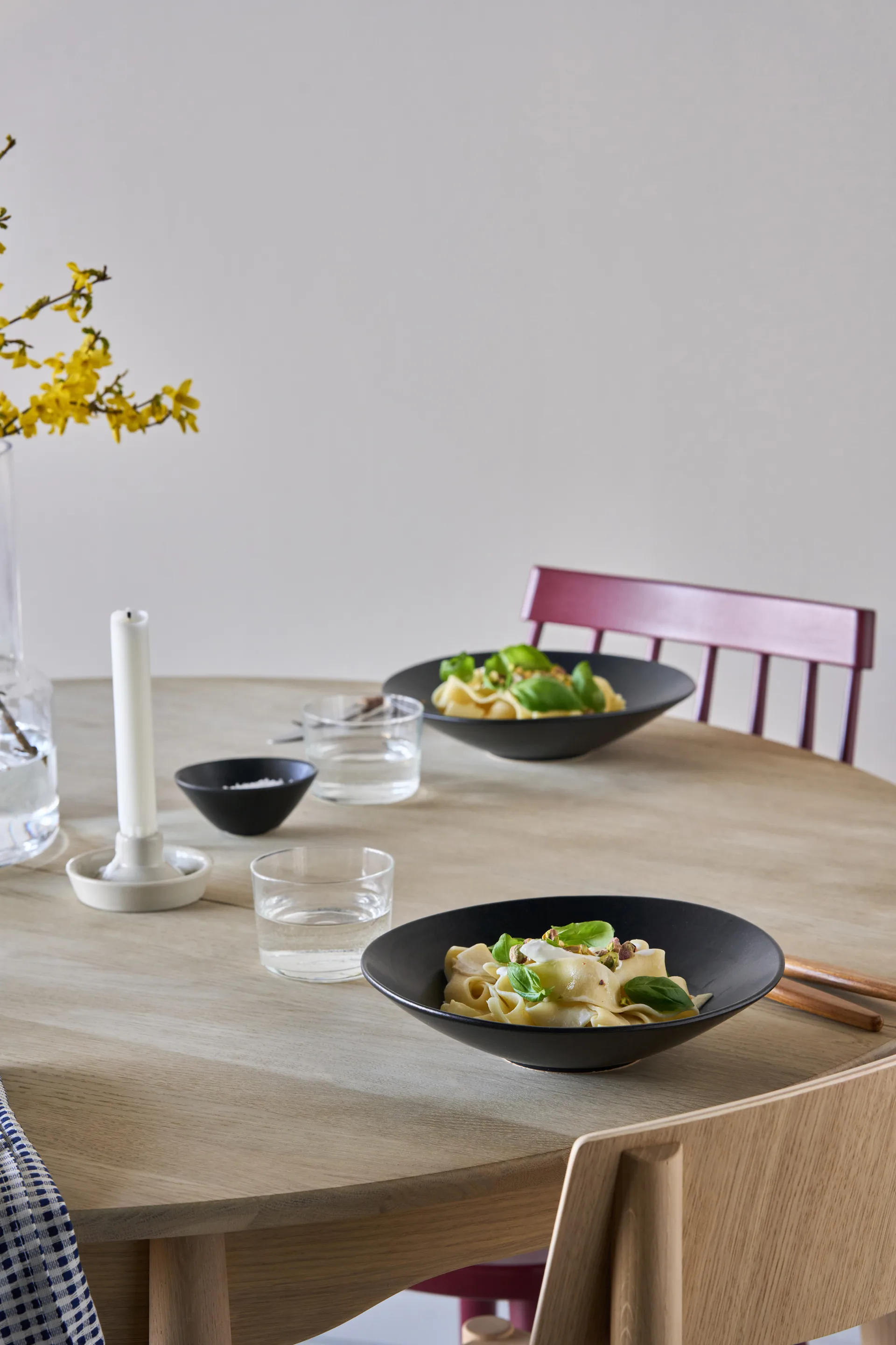 Terra pastatallrik, Svart stengods, Ø22,5 cm Scandi Living