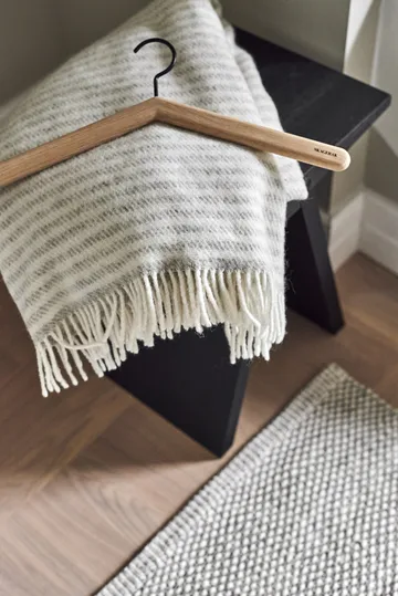 Tidal ullpläd 130x180 cm - Ljusgrå - Scandi Living