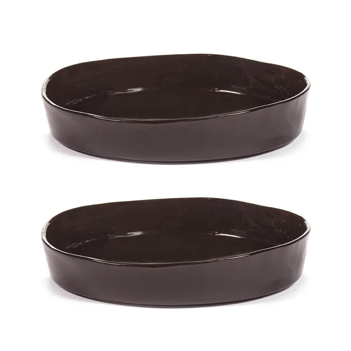 La Mère djup tallrik S Ø20 cm 2-pack - Dark brown - Serax