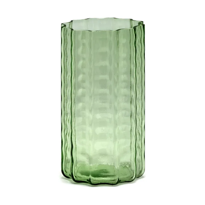 Waves 01 vas 21 cm - Green-clear - Serax