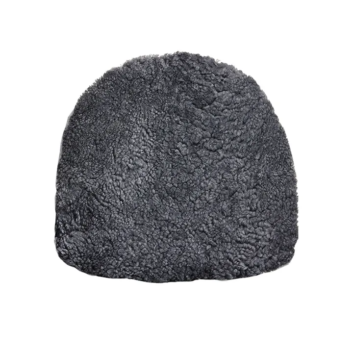 Buzz stolsdyna fårskinn - Charcoal-svart läderimitation - Skandilock