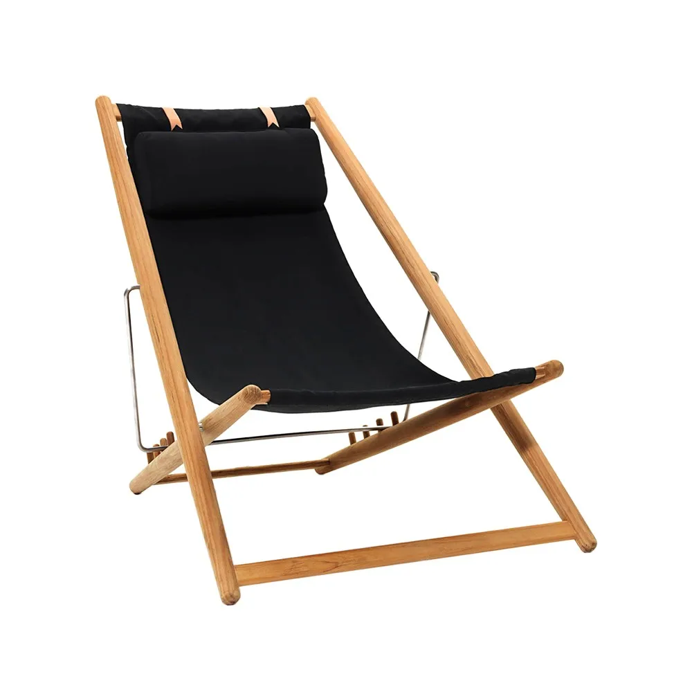 H55 vilstol teak, Agora Nautic black Skargaarden