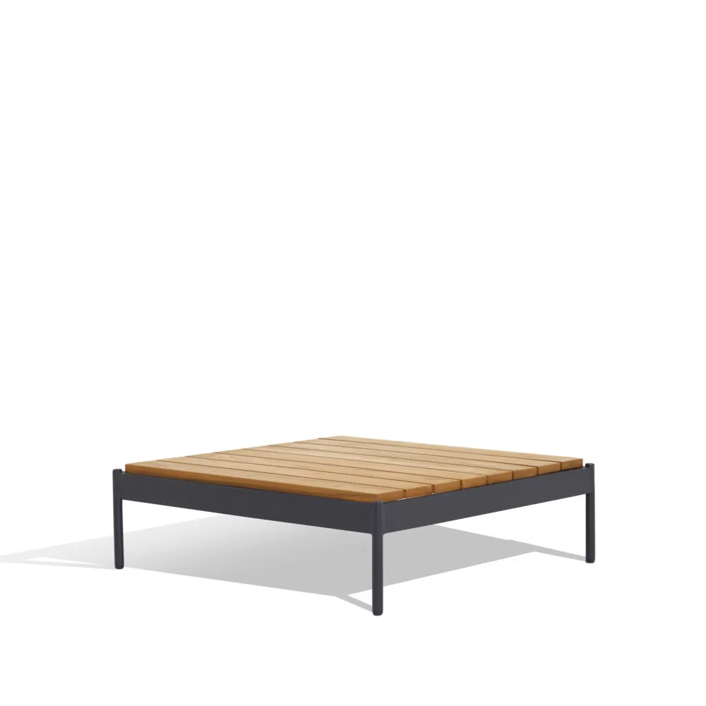 Lidö soffbord, Teak, mörkgrå aluminiumram Skargaarden