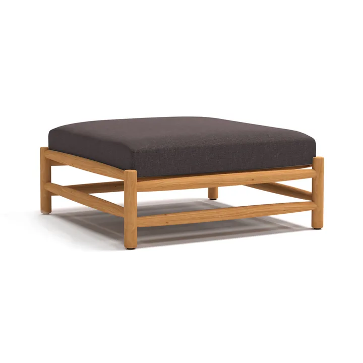 Saltholm ottoman teak-gråbrun dyna - Skargaarden