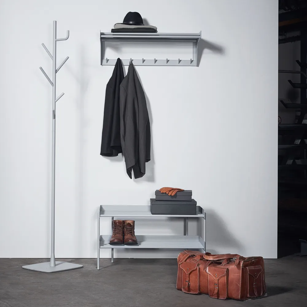 Alfred klädhängare med paraplyhållare, vit SMD Design