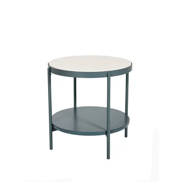 Lene sidobord - grå, lågt, vitpigmenterad askfanér - SMD Design
