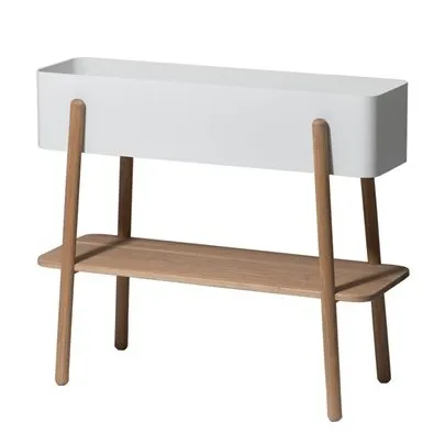 Prunella blomsterbord, vit-ek SMD Design