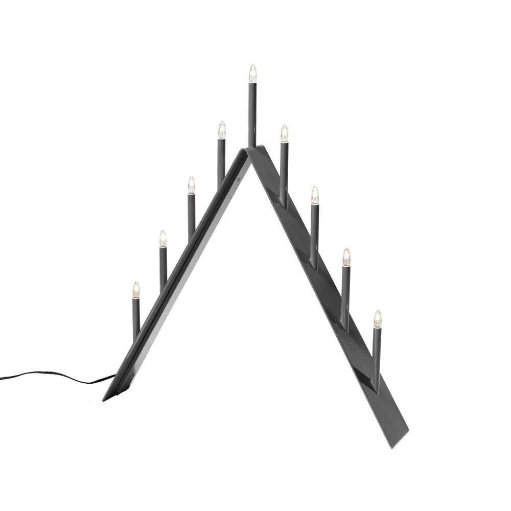 Spica 9 adventsljusstake, mörkgrå, led SMD Design