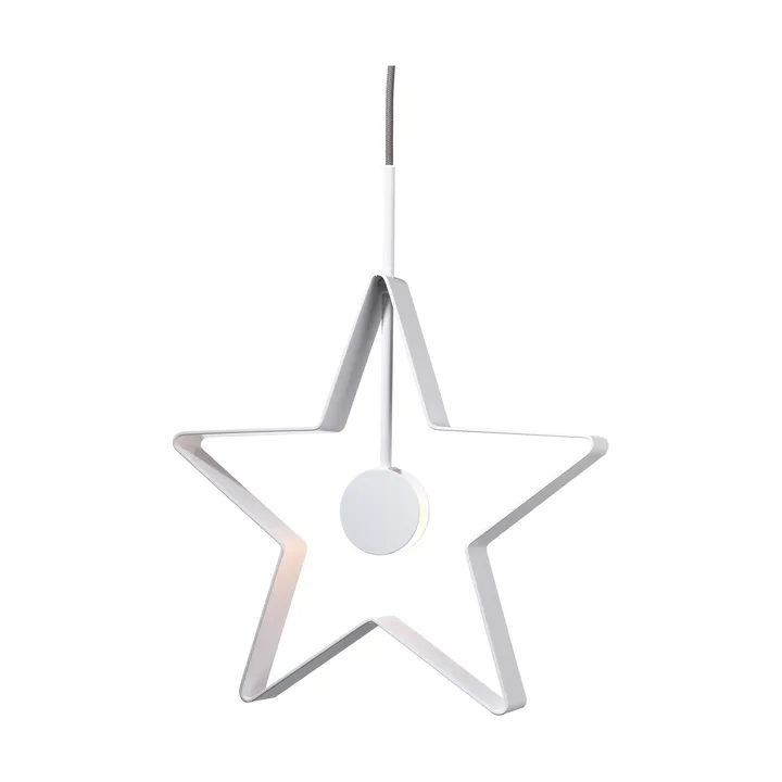 Spica adventsstjärna 40 cm - Vit-grå sladd - SMD Design