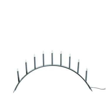 Spica Bow 9 adventsljusstake - Grå - SMD Design